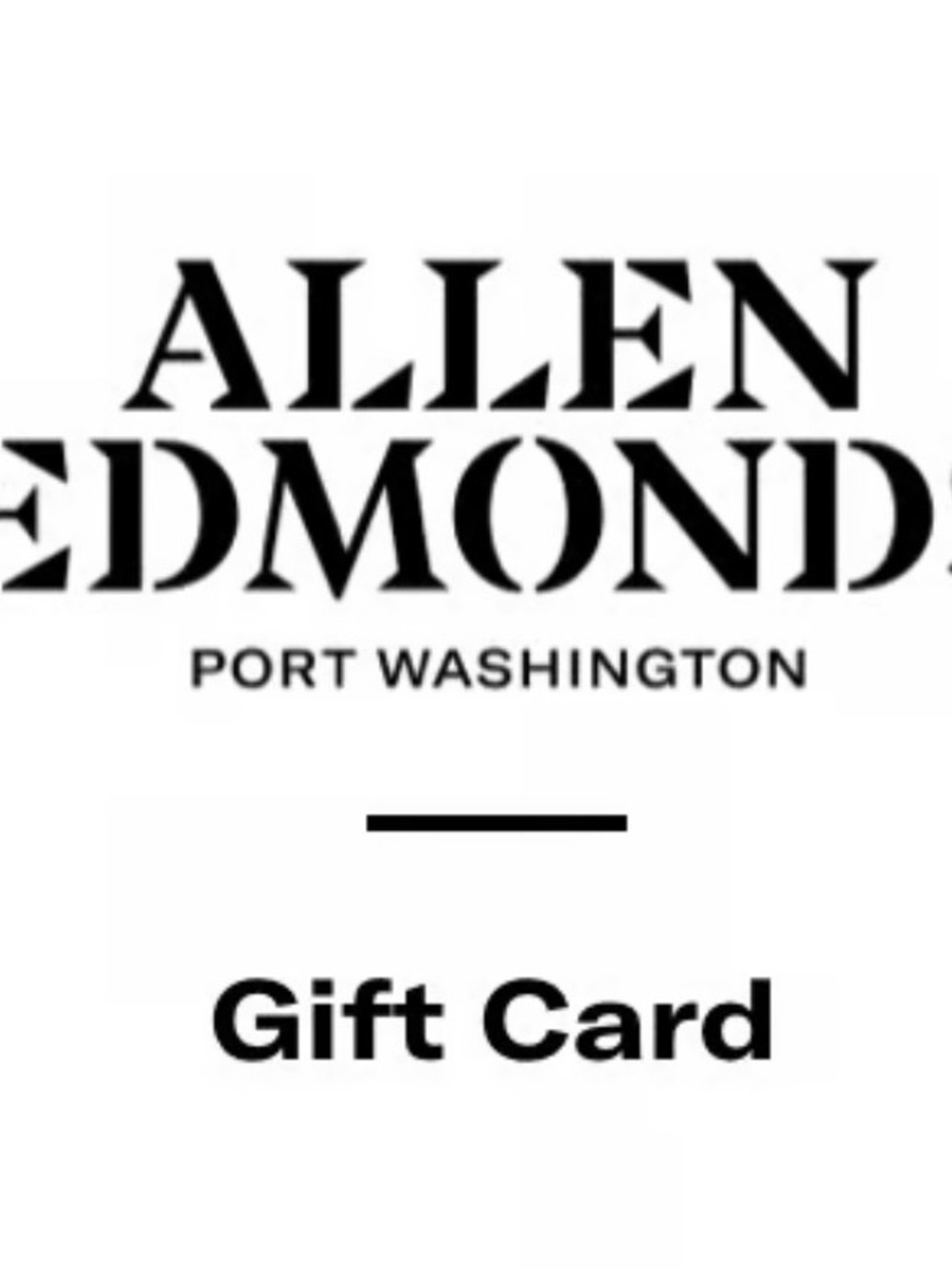 Allen Edmonds Black and White Gift Card